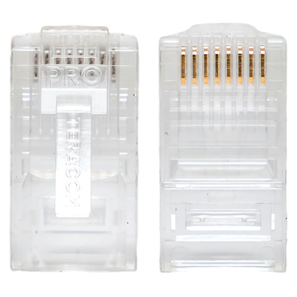 Коннектор RJ-45 TERACOM PRO неэкранированный 8P8C 30мкд Cat.5E универсальный (упак.10шт) EKF TRP-PLUG-5EUTP-10