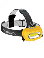 Фонарь налобный аккумуляторный, 3W COB LED, аккумулятор 3,7V 800mAh, 210Lm, 6 часов Космос KOC-LiPoH3WCOB