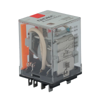 Реле миниатюрное силовое, 3CO, ком. ток 16А, AgSnO2, напряжение 230V AC, опция: тест-кнопка+светодиод DKC IR-230AC-3CO-D