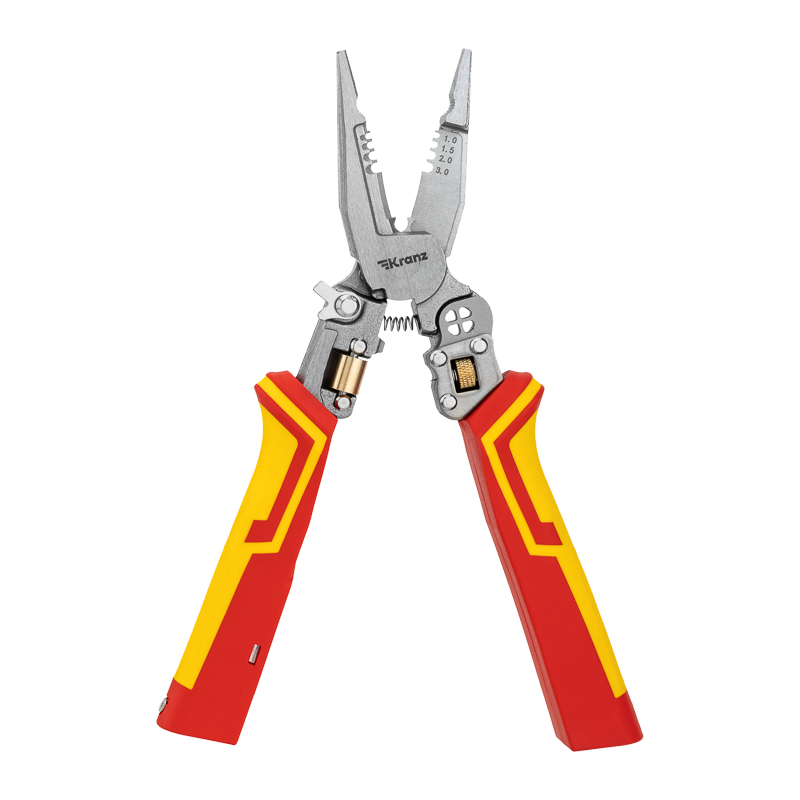 Плоскогубцы диэлектрические с тестером PRO 210 мм Kranz KR-12-4656-3