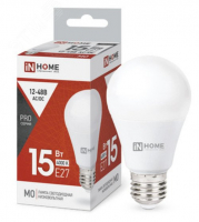 Лампа светодиодная низковольтная LED-MO-PRO 15Вт 12-48В Е27 4000К 1200Лм IN HOME IN-HOME 4690612036182