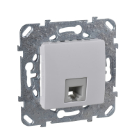 UNICA Розетка телефонная 1хRJ11 в рамку белая 4 контакта Schneider Electric MGU5.492.18ZD