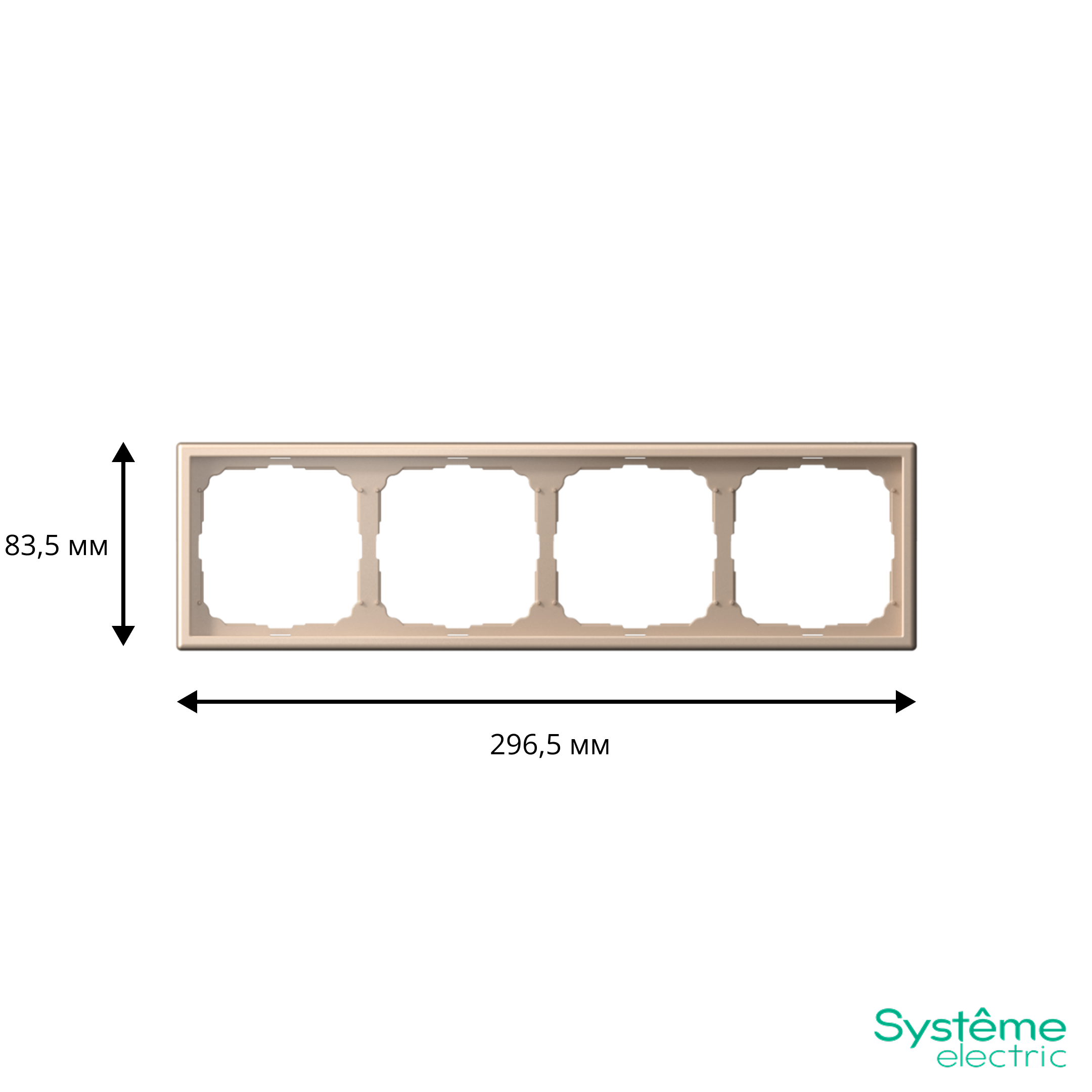 ARTGALLERY рамка 4-постовая, универсальная, песочный Systeme Electric GAL001204