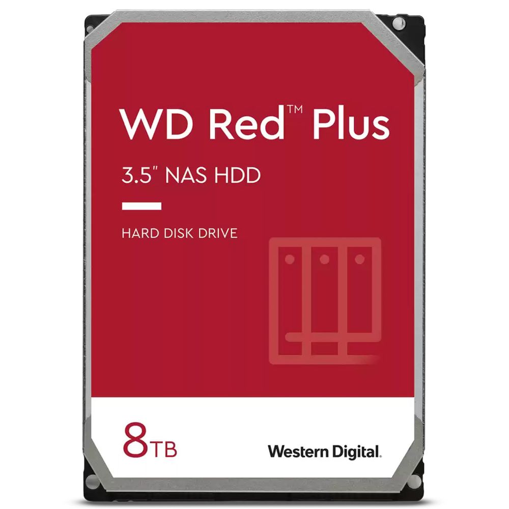 Жесткий диск 8TB Red Plus 3.5'', SATAIII, 5640 об/мин, 256 МБ Western Digital WD80EFPX 152408