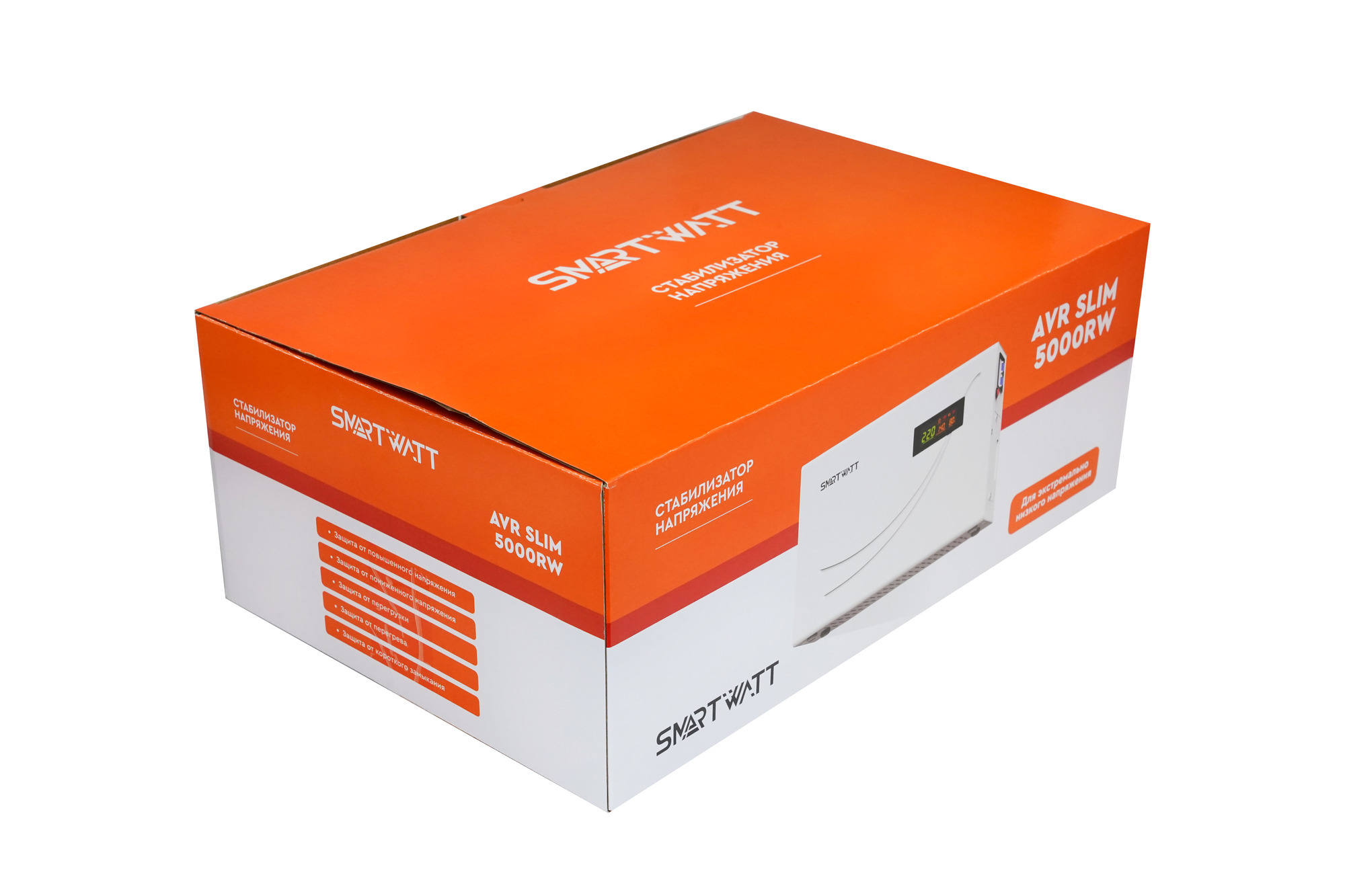 Стабилизатор напряжения настенный 5 кВА SMARTWATT AVR SLIM 5000RW 4512020310005