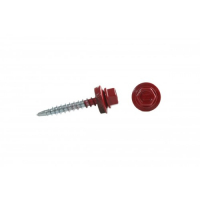 Саморез кровельный 4,8x51 RAL3005 сверло шайба d=14мм Tech-KREP 00002723