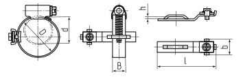 Хомут заземления УХЗ (80-100)/W2 КВТ 78516