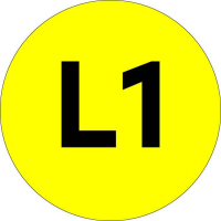 Наклейка L1 d=20мм PROxima EKF an-2-15