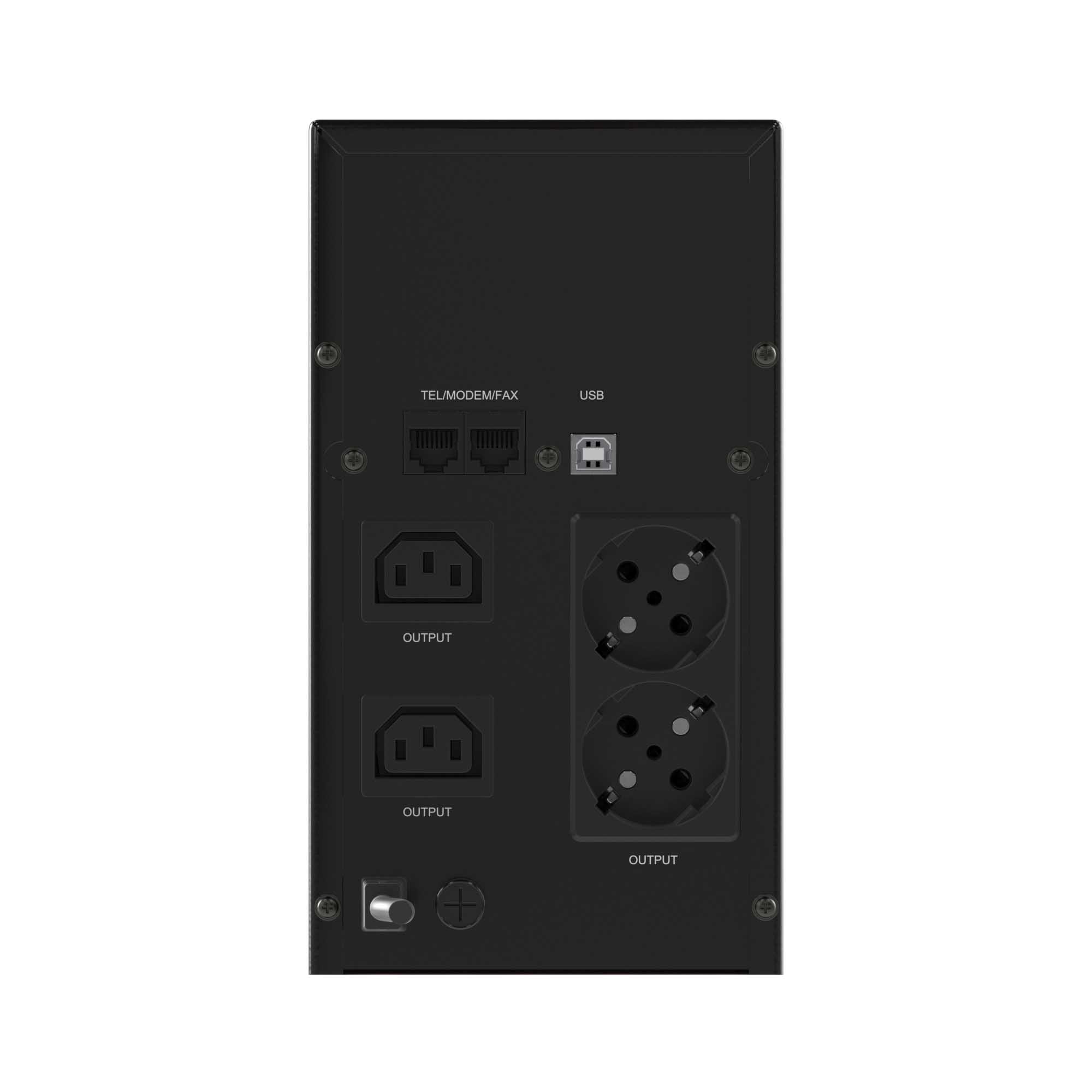 Источник бесперебойного питания line-interactive Info LCD 2000 Ва 5 мин tower Schuko IEC DKC INFOLCD2000SI
