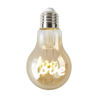 Лампочка филаментная цоколь E27 3W 2400К тип A60 LOVE Voltega 8580 VG10-A60E27warm3W-F-LOVE