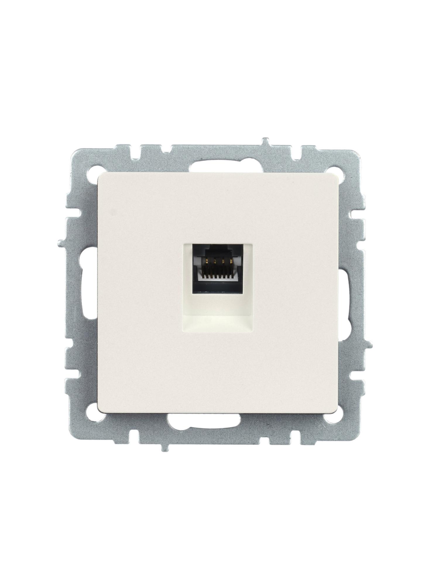 BRITE Розетка компьютерная RJ45 кат.5E РК10-БрЖ жемчуг IEK BR-K10-1-K36