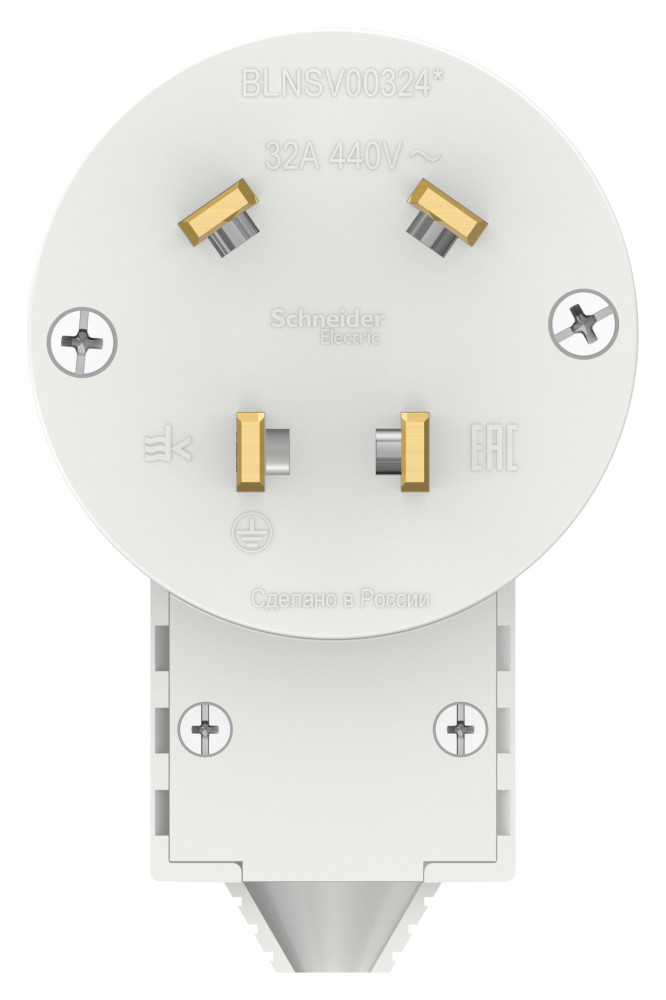 BLANCA скрытой установки вилка силовая 3р+n 32а, 400в, белый Systeme Electric BLNSV003241