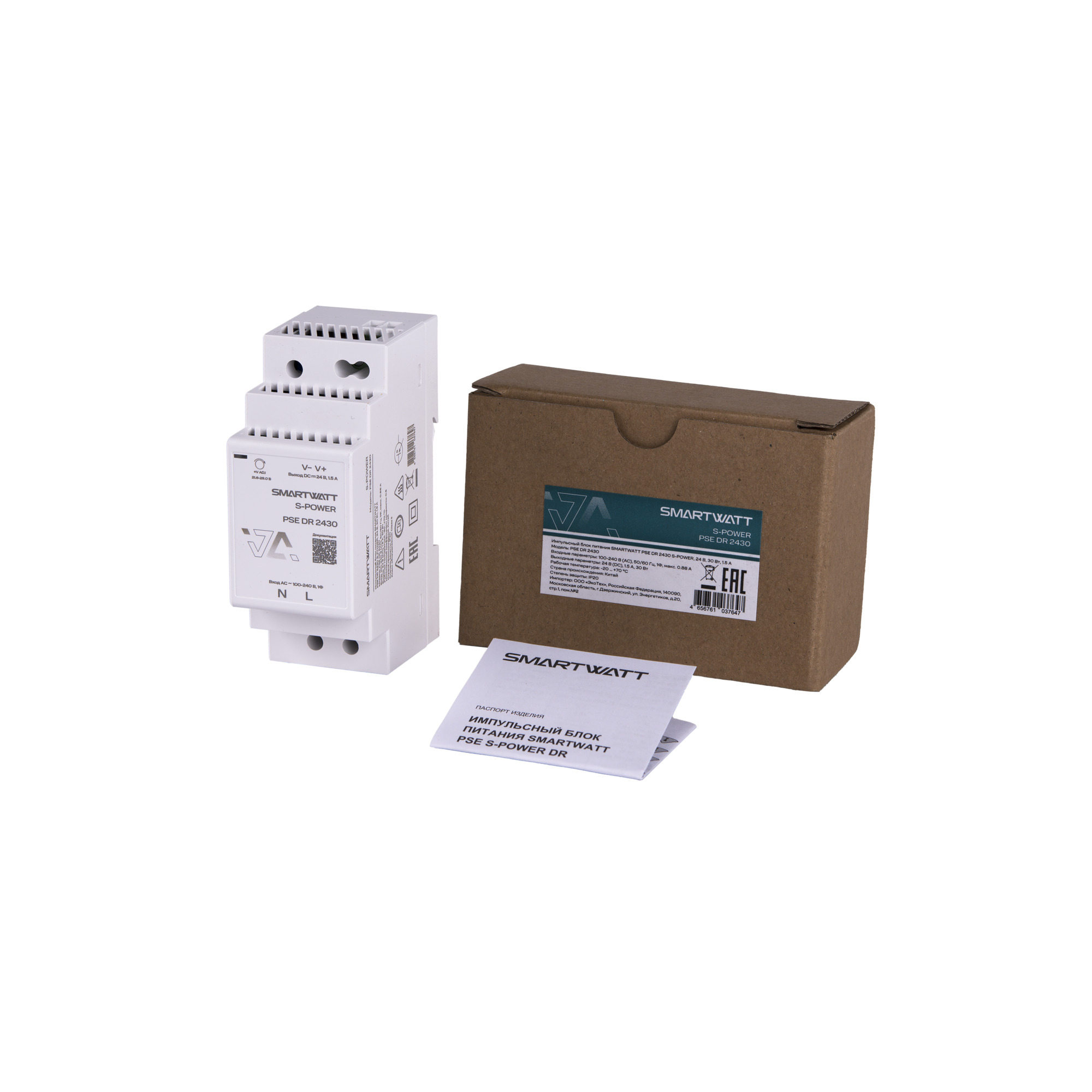 Блок питания 24В, 30 Вт PSE DR 2430 S-POWER SMARTWATT 4512020450011