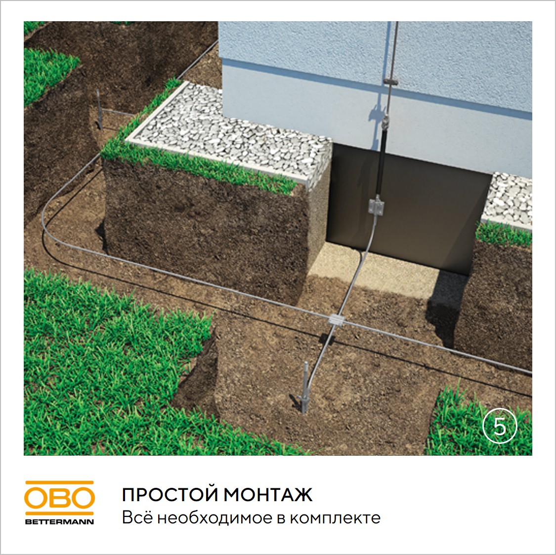 Комплект заземления 6м OBO Bettermann EK 219 20 ST FT 5000756