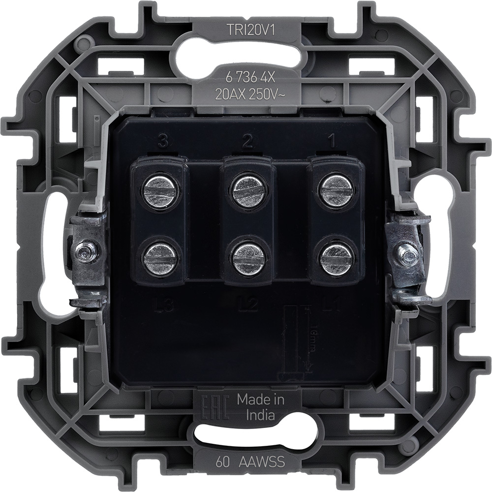 INSPIRIA Выкл 3кл АЛЮ IEK 673642