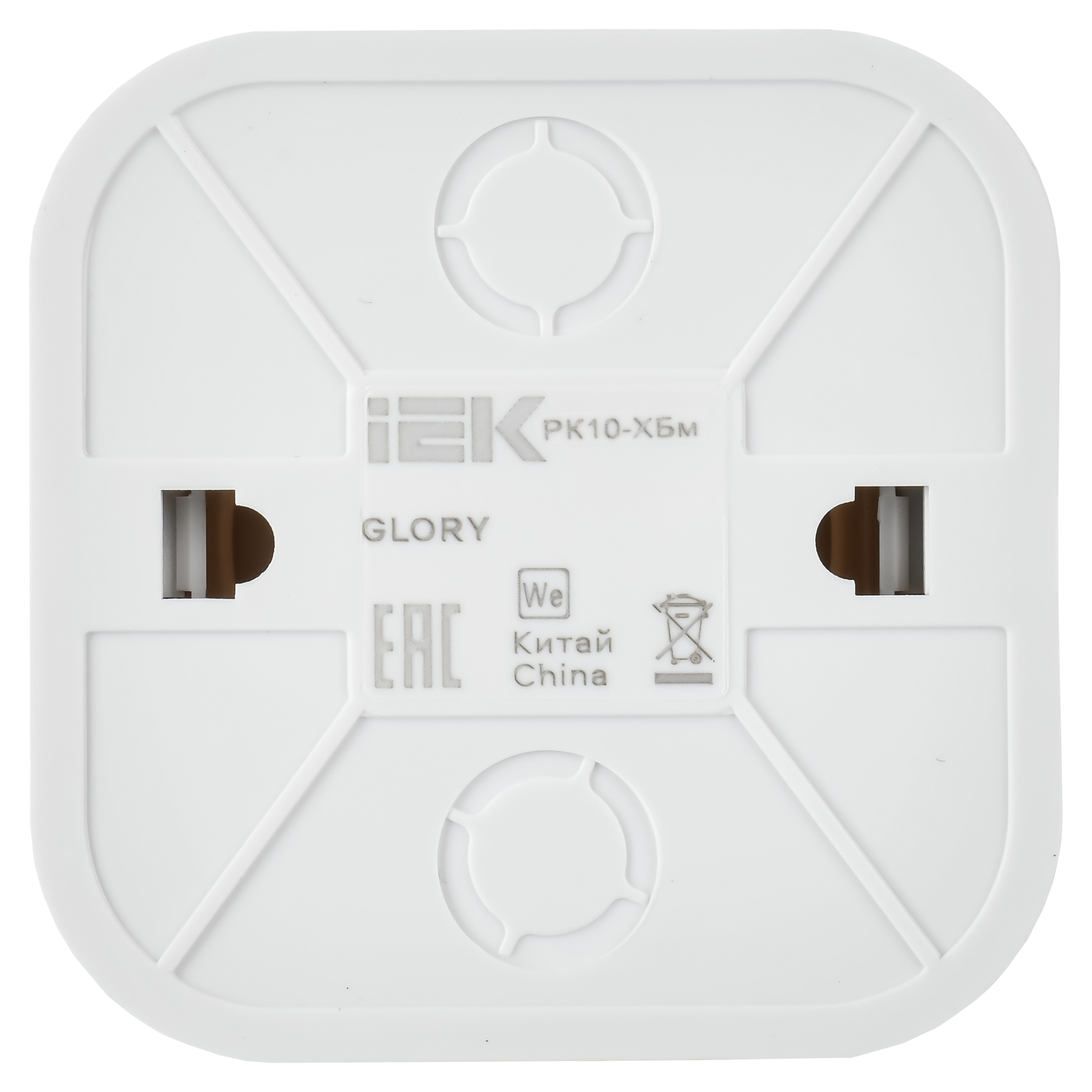 GLORY Розетка для открытой установки компьютерная RJ45 кат.5E РК10-ХБм белый матовый IEK EKH10-K01M
