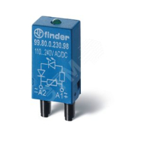 Модуль индикации и защиты, зеленый LED + диод (+ A1), 6...24В DC FINDER 99.80.9.024.99 9980902499