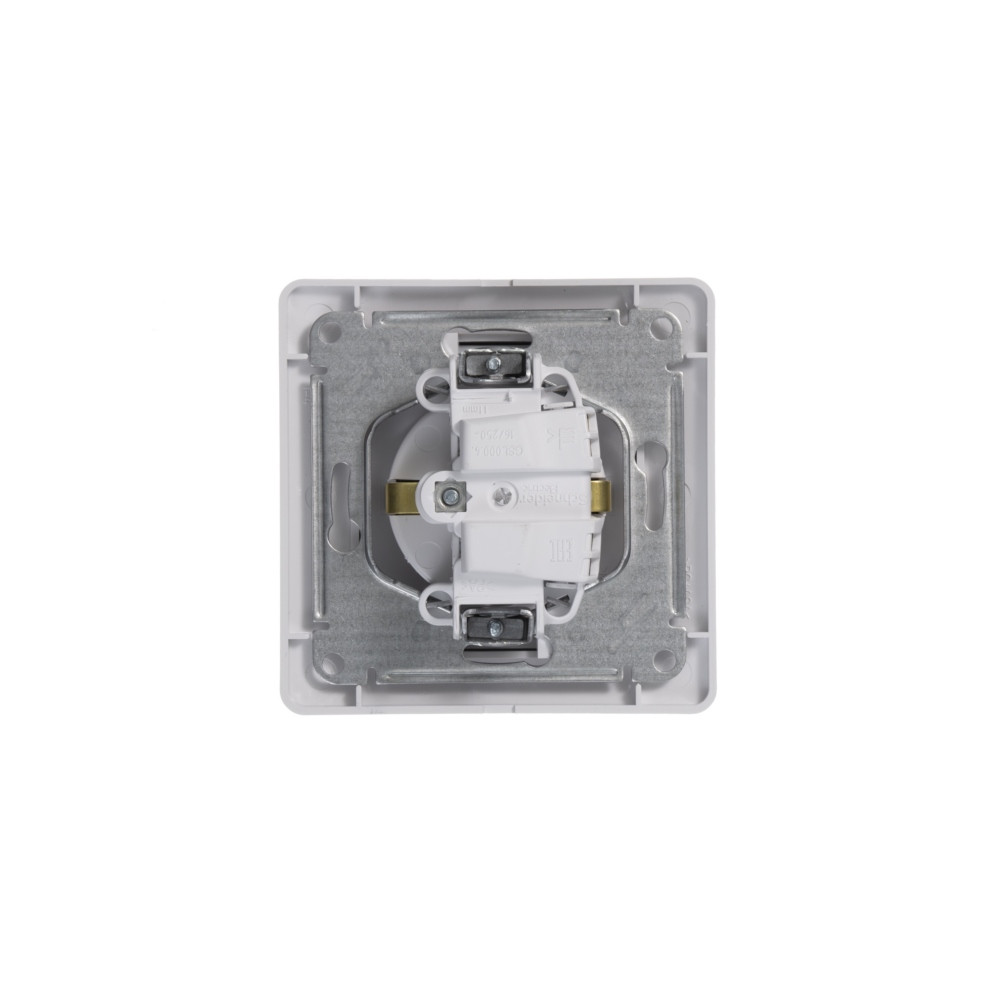 GLOSSA Розетка с заземлением в сборе белая Systeme Electric GSL000142