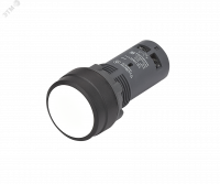 Кнопка моноблочная 22мм белая с фиксацией, пластик, 1НО, IP65 SB7 Systeme Electric SB7NH11