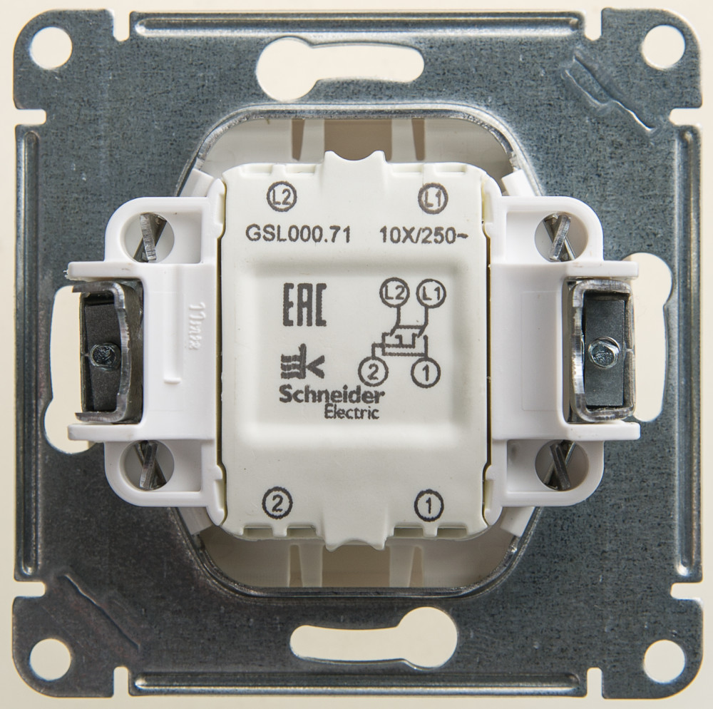 GLOSSA Переключатель перекрестный схема 7 перламутр в рамку Systeme Electric GSL000671