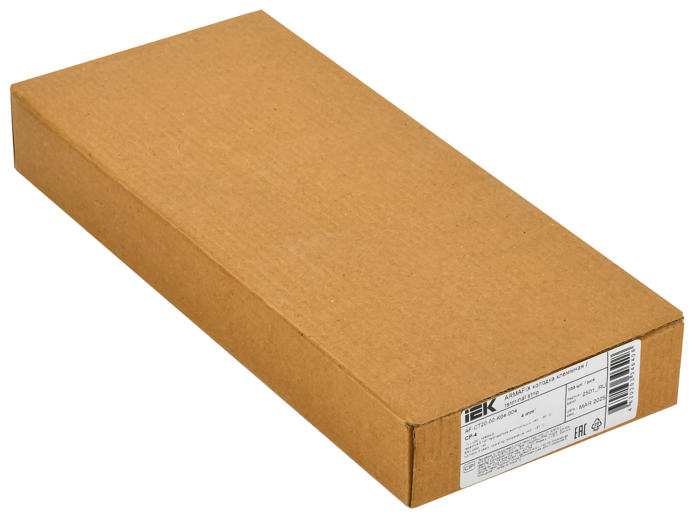ARMAFIX Клемма пружинная Push In CP 4мм2 красная IEK AF-CT20-00-K04-004