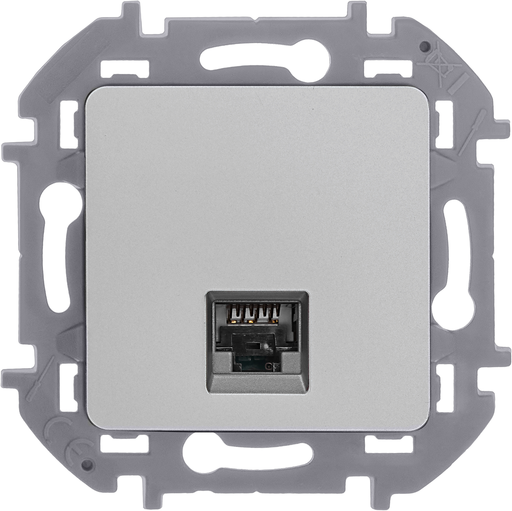 Розетка компьютерная RJ45 категория 5Е UTP алюминий INSPIRIA IEK 673827