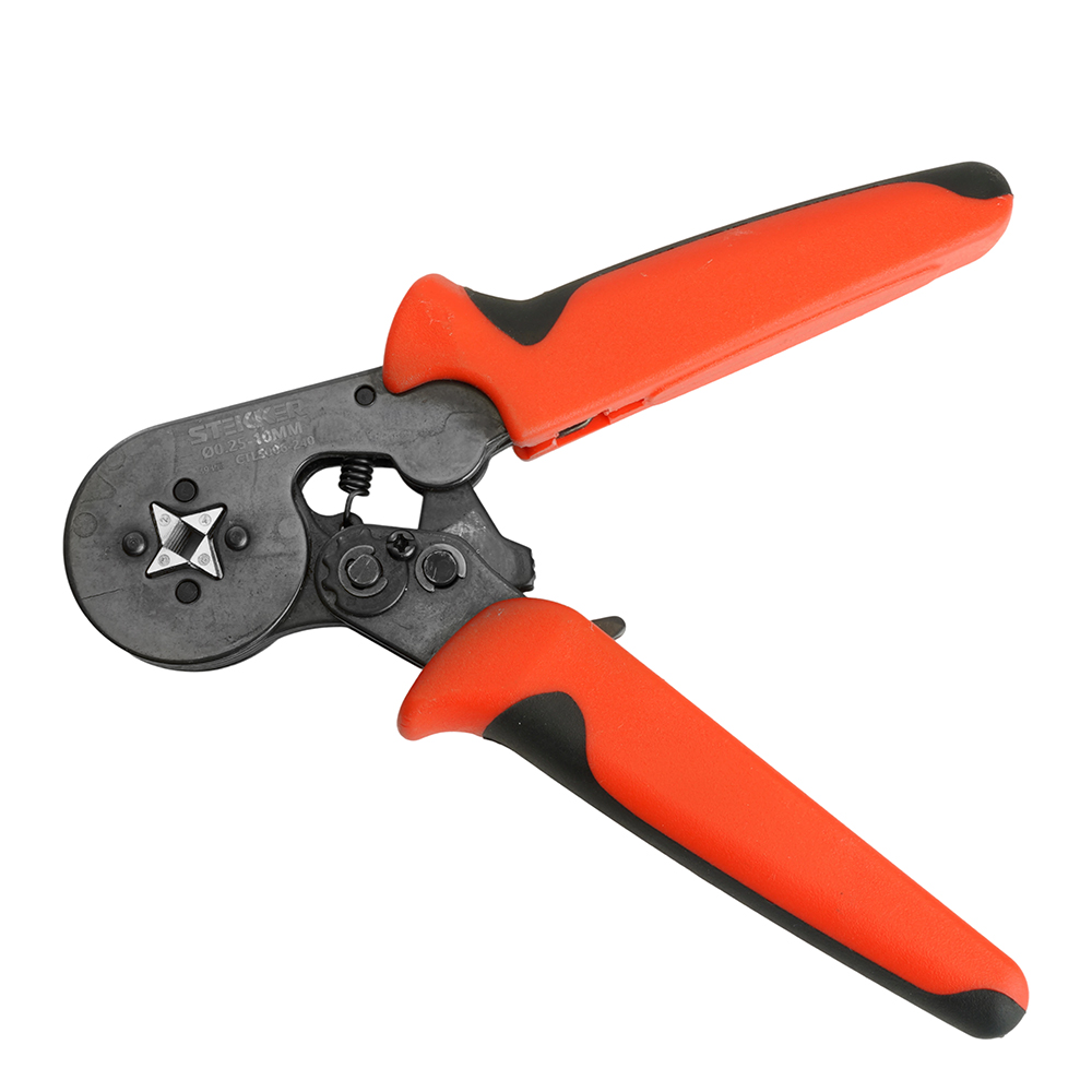 Кримпер для обжима втулочных наконечников d0,25-10мм красный STEKKER CTLS006-240 39353