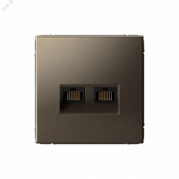 ARTGALLERY РОЗЕТКА двойная компьютерная RJ45+RJ45, кат. 5е, механизм, МОККО Systeme Electric GAL000685