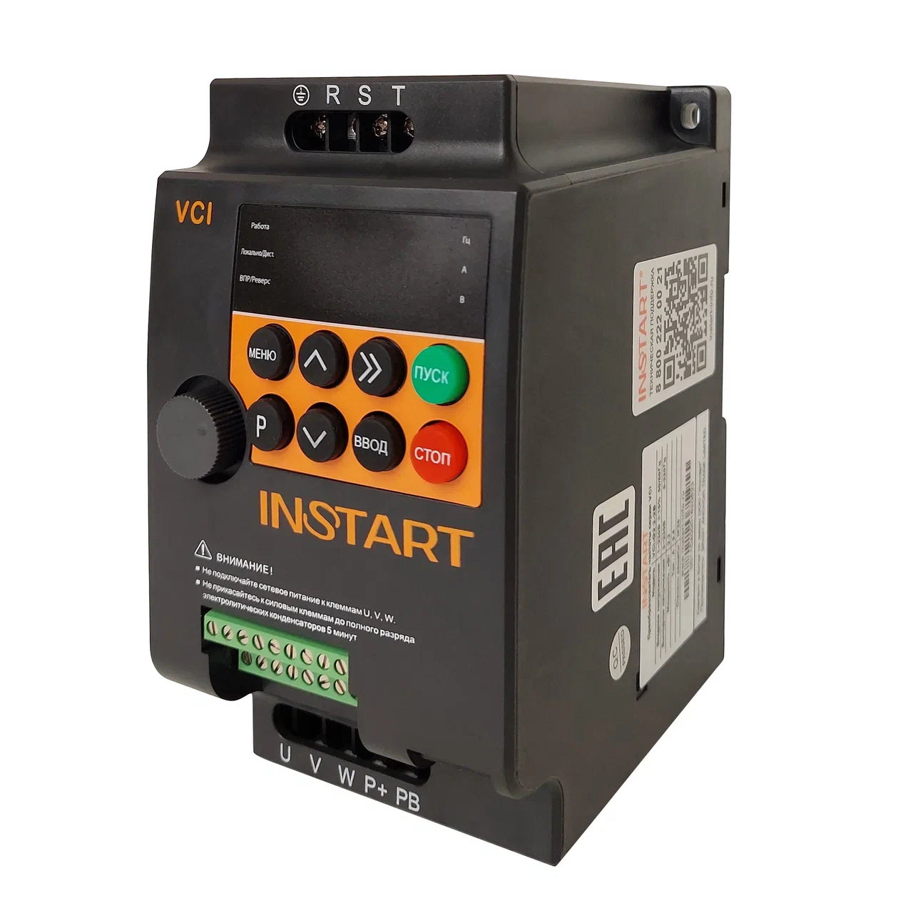 Преобразователь частоты VCI-G1.5-4B 1.5кВт, 3.8А, 3Ф, 380В±15%, 50Гц/60Гц, IP20 Instart 00110700
