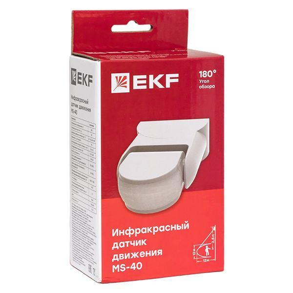ИК датчик движения наст. 1200Вт 180гр. до 12м IP44 MS-40 EKF PROxima dd-ms-40