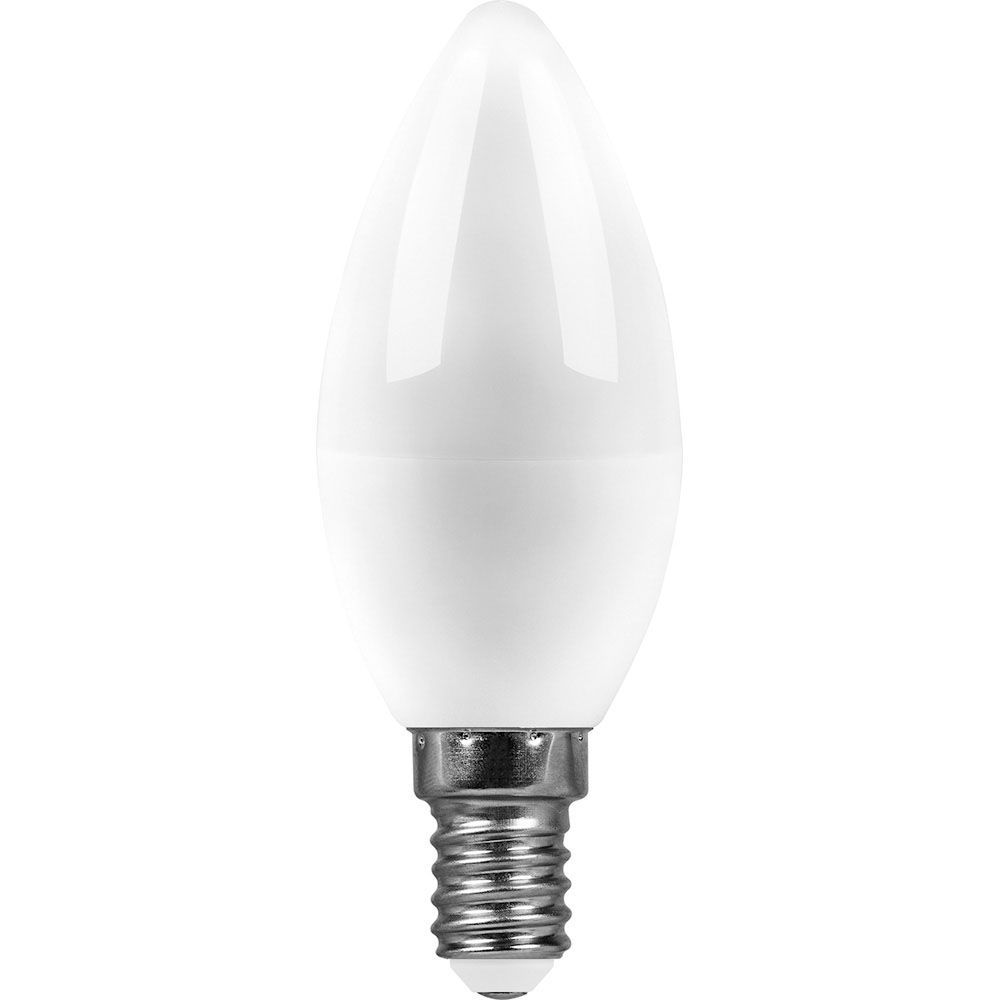 Лампа светодиодная LED 7вт E14 дневной матовая свеча SAFFIT SBC3707 55169