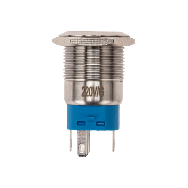 Кнопка антивандальная 19 250В Фикс (5с) ON-OFF/OFF-ON подсв/зеленая REXANT 36-3443