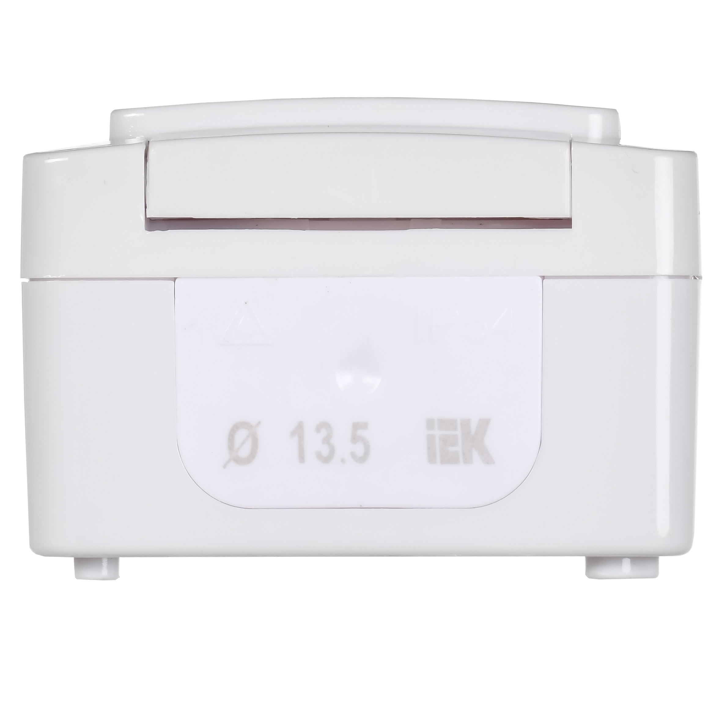 Гермес PLUS Выключатель одноклавишный проходной наружный белый IP54 IEK EVMP12-K01-10-54-EC