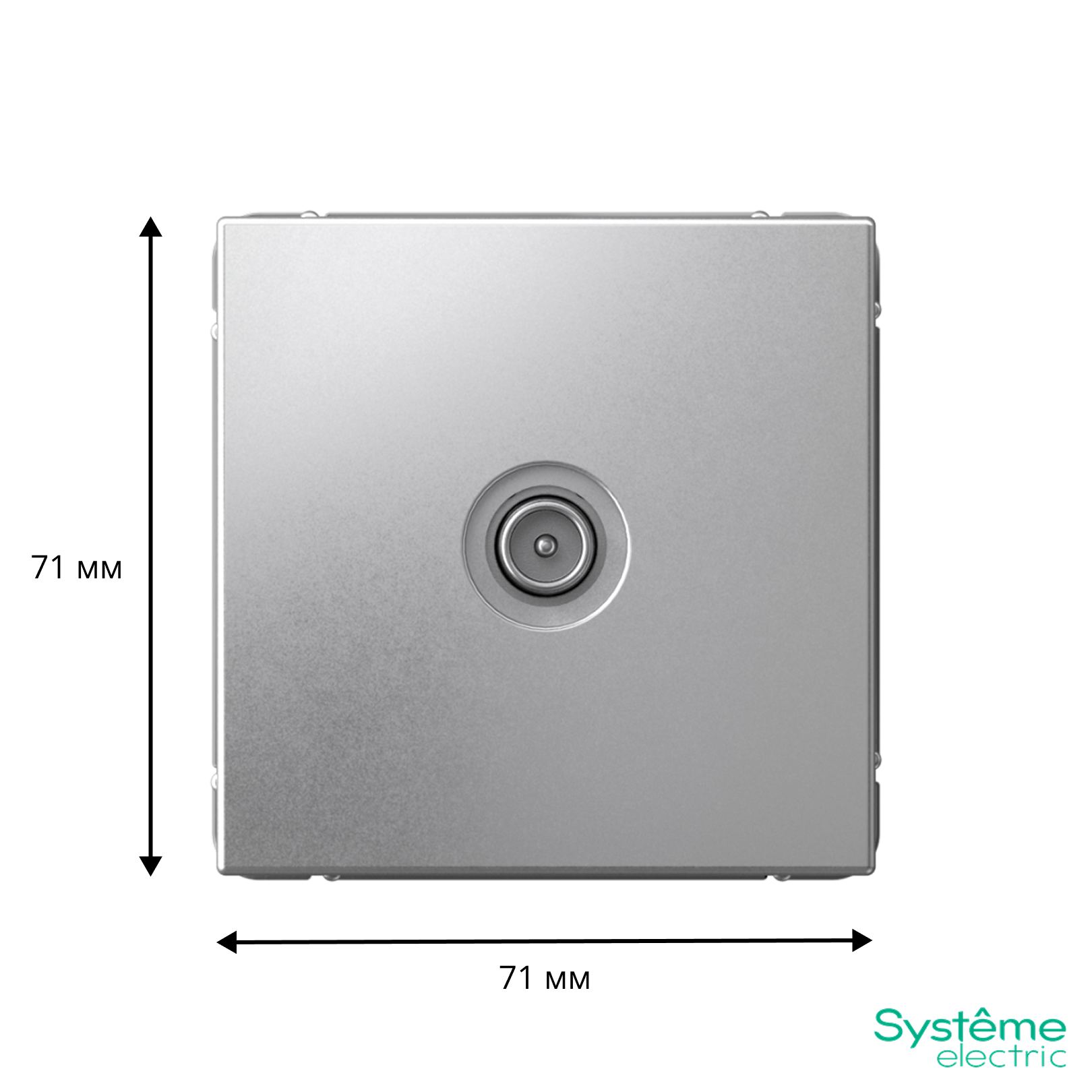 ARTGALLERY TV розетка оконечная 1DB, механизм, алюминий Systeme Electric GAL000391