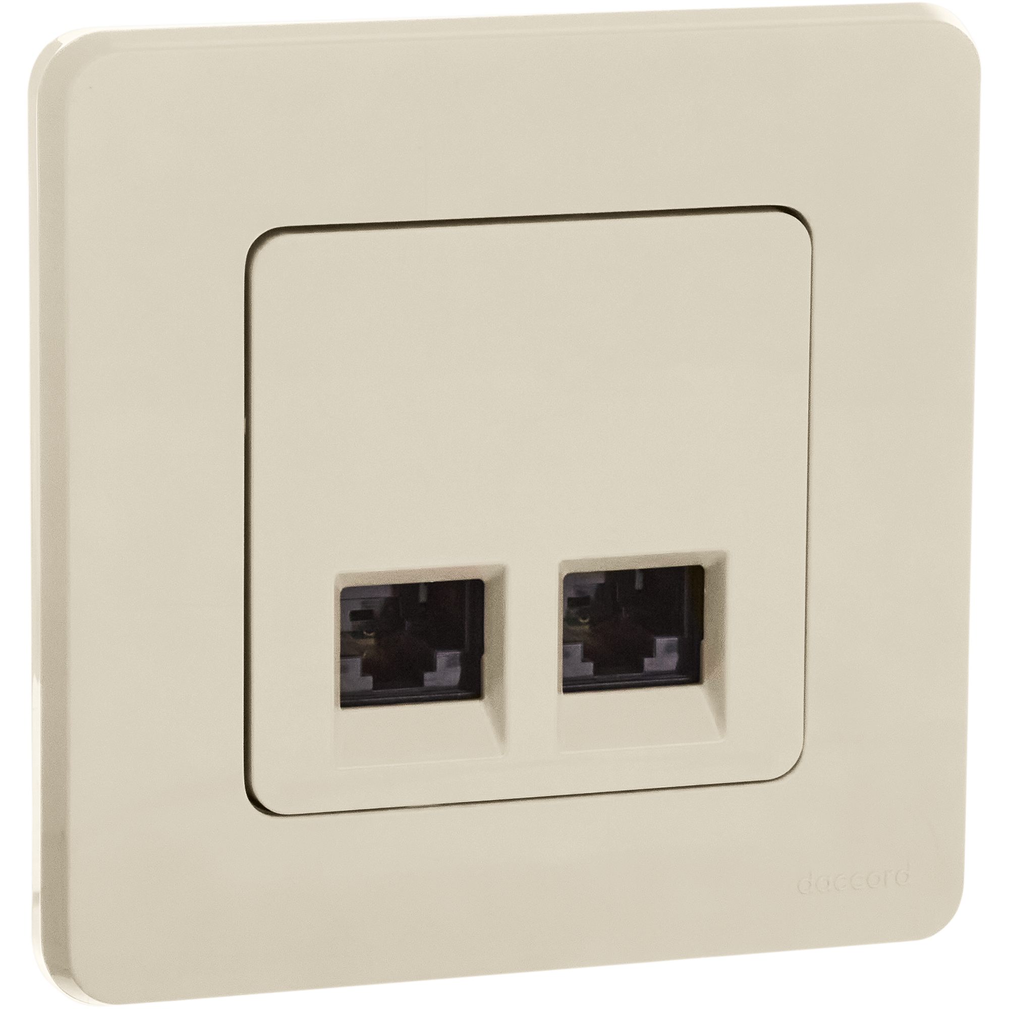 Розетка компьютерная двойная RJ45 категория 5Е UTP слоновая кость INSPIRIA IEK 673836