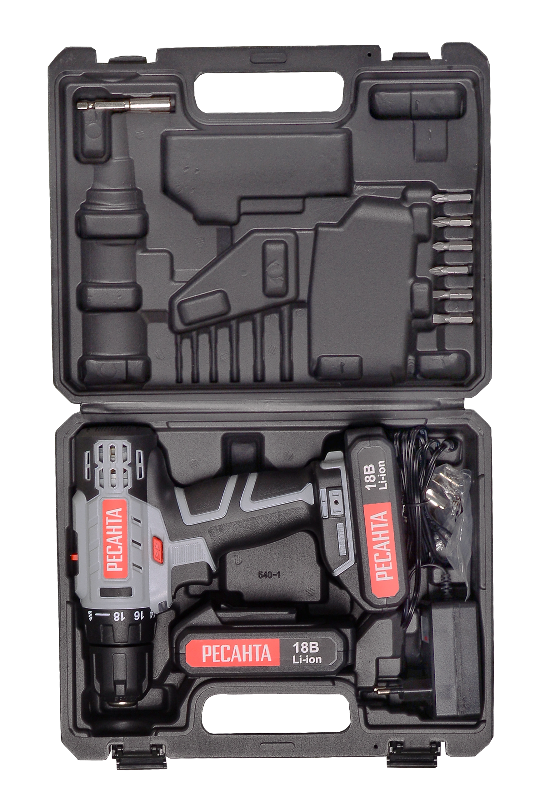 Дрель-шуруповерт аккумуляторная ДА-18-2ЛК-У Ресанта 75/14/6