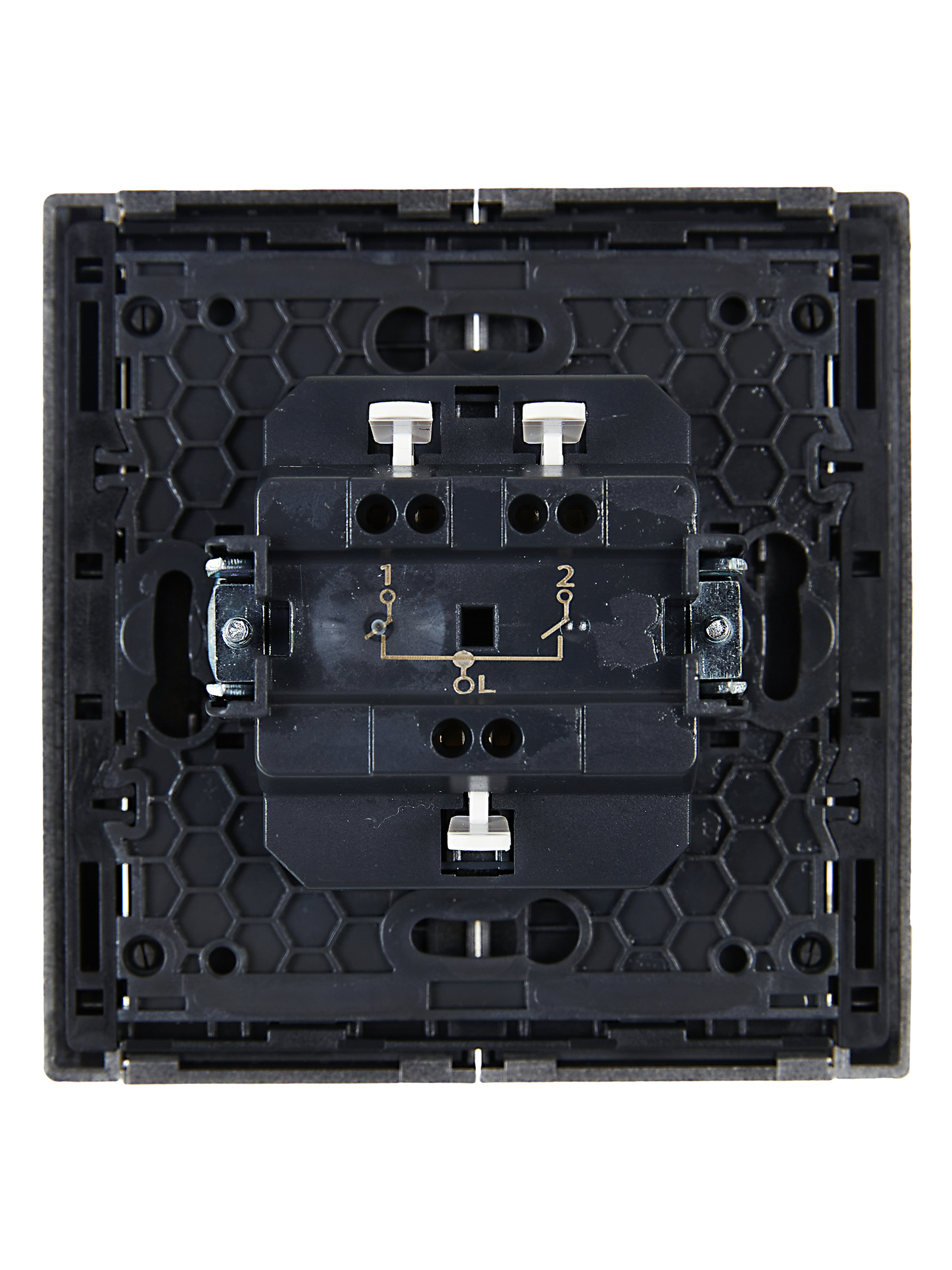 FORTE&PIANO Выключатель 2-клавишный 10А FP505 сталь IEK FP-V20-0-10-1-K46