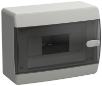 UNION Compact Корпус пластиковый ЩРН-П-8 IP41 черная прозрачная дверь IEK UIC-KP12-N-08-41-K01