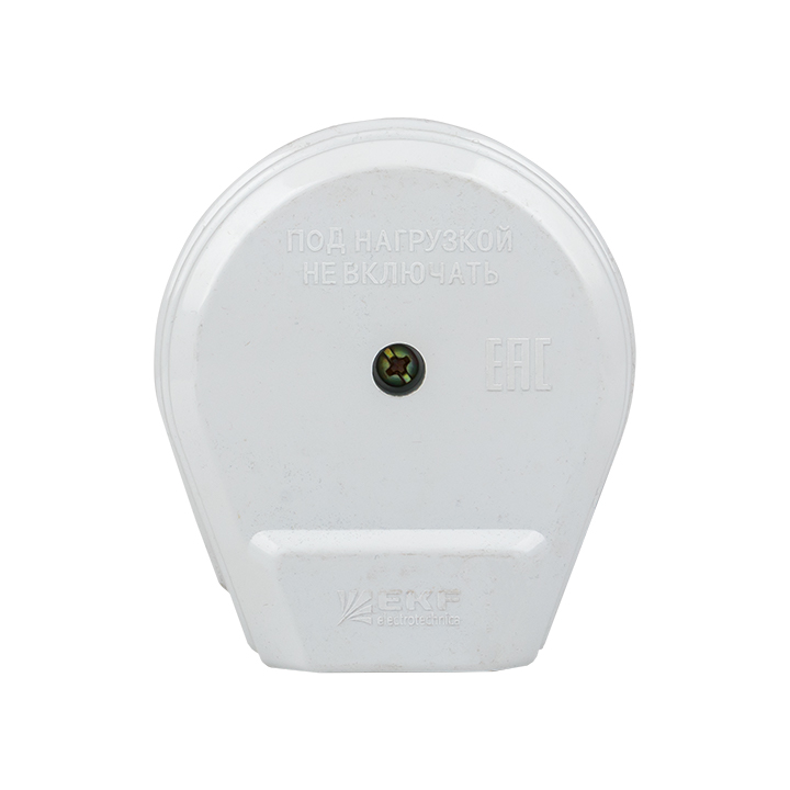 Разъем РШ-ВШ 32А 250В 2P+PE (СУ) пластиковый белый Simple EKF AS-250-H-02