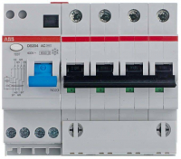 Выключатель автоматический дифференциальный (АВДТ) DS204 4п 32А 30мА С AC ABB 2CSR254001R1324