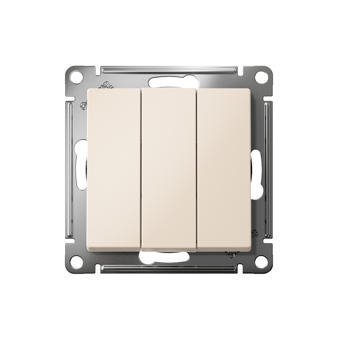 Выключатель трехклавишный ATLASDESIGN схема 1+1+1 10АХ механизм бежевый Systeme Electric ATN000231
