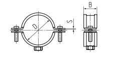 Хомут трубный ТХ 1 1/2'' КВТ 59918