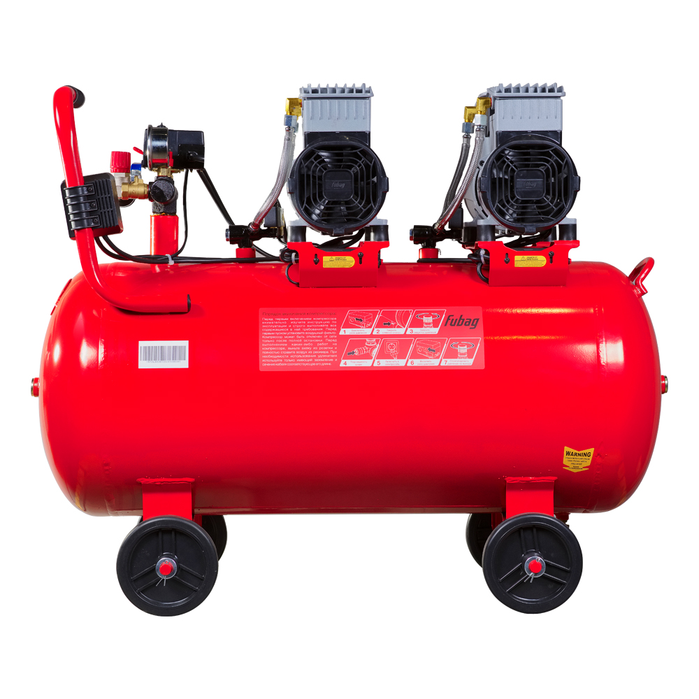Компрессор безмасляный малошумный OLS 500/100 CM2х2 Fubag 646075