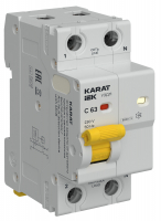 KARAT Устройство защиты от дугового пробоя c автоматическим выключателем 1P+N C 63A IEK KA-DP11-1-063-C