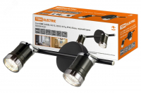 Спот СНС 2х50Вт, GU10, 230 В, 50 Гц, IP44, Юкка, черный/хром TDM TDM ELECTRIC SQ0358-0221