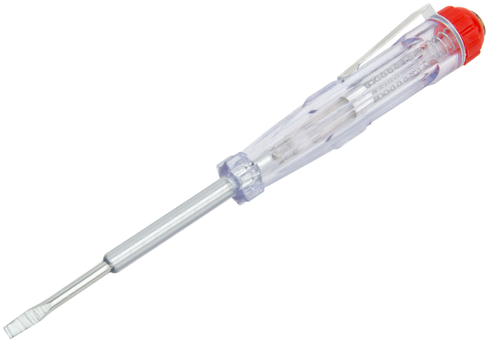 Отвертка индикаторная, белая ручка 100 - 500 В, 140 мм КУРС 56503