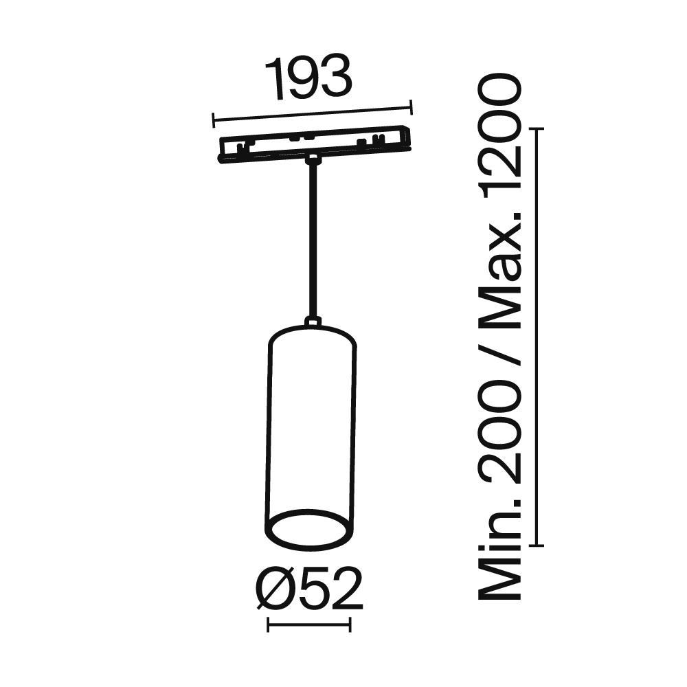 Светильник трековый подвесной Focus Led Exility 4000K 12Вт 36 град Maytoni TR041-2-12W4K-B