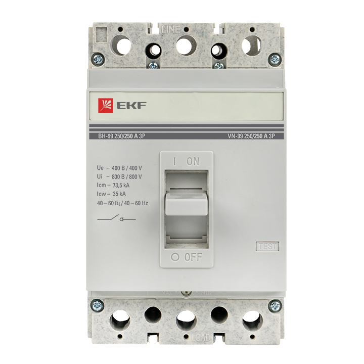 Выключатель нагрузки ВН-99 250/250А 3P EKF sl99-250-250