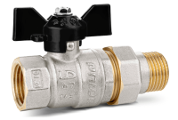 Кран шаровой со сгоном (американка) бабочка ВН/НР Ду25 Ру40 (1') LD Pride 47.25.В-ГШ.Б LD 47.306.25