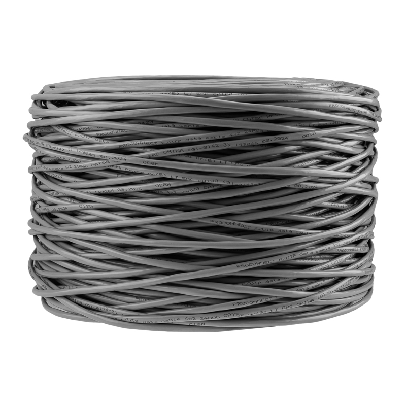 Витая пара PROconnect F/UTP 4PR 24AWG CCA CAT5e бухта 305м REXANT 01-0142-3